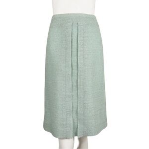CHANEL Vintage 1999 Cruise Aqua / Seafoam Skirt FR44 US12 Karl Lagerfeld